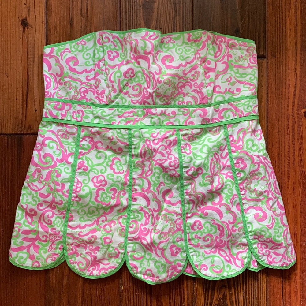 Size 6 Lilly Pulitzer Meridian Scallop Tube Top